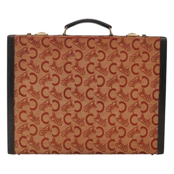 CELINE C Sulky Trunk Case Trunk Canvas Beige Gold - Picture 2 of 14